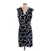 MICHAEL Michael Kors Casual Dress - Mini V-Neck Sleeveless: Black Dresses - Women's Size Medium