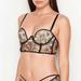 Victoria's Secret Intimates & Sleepwear | Last Chance Victoria's Secret Intimates Floral Embroidered Longline Bra 32c Nwot | Color: Black/Cream | Size: 32c