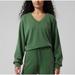 Athleta Tops | Athleta Willow V-Neck Sweatshirt Size Medium | Color: Green | Size: Medium