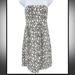 J. Crew Dresses | J. Crew Ella Mini Dress With Pockets Textured Cream Black Floral Size 4 | Color: Black/Cream | Size: 4