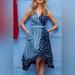Anthropologie Dresses | Anthropologie Maeve Eclipse Faux Wrap Dress Paisley Size 6 | Color: Blue/Gold | Size: 6