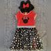 Disney Dresses | Disney Minnie Mouse Dress Nwot | Color: Black/Red | Size: Girl 7/8