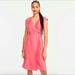 J. Crew Dresses | J. Crew Linen Blend Wrap Sheath Dress Sz 0p Nwt | Color: Pink | Size: 0p