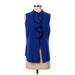 Calvin Klein Sleeveless Blouse: Blue Tops - Women's Size Small
