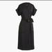 J. Crew Dresses | J. Crew Satin Crepe Black Short Sleeve Wrap Dress | Color: Black | Size: Xs