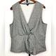 J. Crew Tops | J. Crew 365 Black White Terry Cloth Sleeveless Top | Color: Black/Gray | Size: L