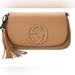 Gucci Bags | Gucci Soho Bag In Beige Leather. Gold Hardware With Stitched Interlocking G Logo | Color: Tan | Size: Os