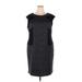 R&M Richards Casual Dress - Sheath Crew Neck Sleeveless: Gray Color Block Dresses - Women's Size 20
