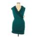 Maggy L Cocktail Dress - Sheath: Teal Dresses - Women's Size 14