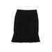 KORS Michael Kors Wool Skirt: Black Solid Bottoms - Women's Size 6