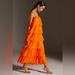 Anthropologie Dresses | Anthropologie Payal Jain Tiered Tulle Maxi Dress Size 8 | Color: Orange | Size: 8