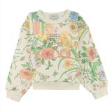 Gucci Shirts & Tops | Gucci Junior Gucci Junior Gucci Tennis Flower Sweatshirt Cream | Color: Cream/Pink | Size: Mg