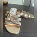 Coach Shoes | Coach Kennedy Metallic Logo Sandals, Metallic/Gold, Size Us 8 | Color: Gold/Tan | Size: 8