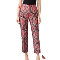 Kate Spade Pants & Jumpsuits | Kate Spade Red Runway Medallion Jacquard Kick Flare Leg Trousers Size 0 | Color: Red | Size: 0