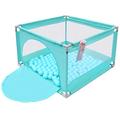 FLBT Adorable Safety Play Center Yard Baby Playpen Child Fence Baby Game Pit with Zipper is Very Suitable for Children's Pet Indoor Outdoor Games (Excluding The Ball)/Green