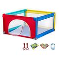 FLBT Baby Playpen Toddler Safety Play Yard Oxcloth Infant Play Fence, 6 Sizes/Multi-Colored/120 * 95 * 68Cm