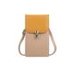 SKINII Women's Handbag， Mini Crossbody Shoulder Bag Women Cell Phone Pocket Ladies Purse Clutch Leather Hasp Handbags Female (Color : Yellow)