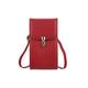 SKINII Women's Handbag， Mini Crossbody Shoulder Bag Women Cell Phone Pocket Ladies Purse Clutch Leather Hasp Handbags Female (Color : Red)