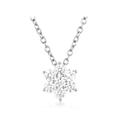 Mesnt Best Friend Necklaces For Women, 18K White Gold Flower Diamond Pendant Necklace