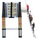 Telescoping Ladder 1.4m/2m/2.6m/2.9m/3.2m/3.8m/4.1m/4.4m/4.6m/5.0m/5.4m/5.8m/6.2m Extension s for Multi-Use Home Attic & RV Work (Size : 2.6m/8.5ft) Full of stars