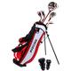 Distinctive Left Handed Junior Golf Club Set for Age 6 to 8 (Height 3'8" to 4'4") Set Includes: Driver (15"), Hybrid Wood (22*), 2 Irons, Putter, Bonus Stand Bag & 2 Headcovers