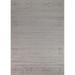 Silver Gray Striped Gabbeh Oriental Area Rug Hand-Knotted Silk Carpet - 9'3" x 11'7"