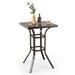Costway Outdoor Bar Table 37" Bar Height Patio Table with Metal Frame - See Details