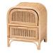 Adrika Bohemian Natural Rattan 2-Drawer Nightstand