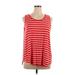 Old Navy Sleeveless T-Shirt: Red Print Tops - Women's Size X-Large