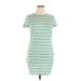 American Eagle Outfitters Casual Dress - Shift: Green Stripes Dresses - Women's Size X-Large