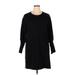 J.Crew Casual Dress - Sweater Dress: Black Solid Dresses - Women's Size X-Large