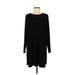 Eileen Fisher Casual Dress - Sweater Dress: Black Solid Dresses - Women's Size Small Petite