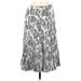 Carlisle Casual Midi Skirt Calf Length: Silver Bottoms - Women's Size 10
