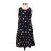 Ann Taylor LOFT Outlet Casual Dress - A-Line Crew Neck Sleeveless: Black Dresses - Women's Size Small