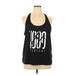 Under Armour Sleeveless T-Shirt: Black Solid Tops - Women's Size X-Large