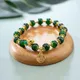 Bracelet élastique perlé de style chinois pour hommes et femmes dragon tortue breloque zodiaque