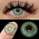 EYESHARE-Lentilles de contact colorées pour les yeux lentilles bleues belles pupilles vertes