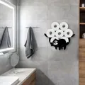 Porte-rouleau de papier mural animal créatif art en métal paresseux mouton toilette tissu