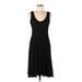 Urban Coco Casual Dress - A-Line: Black Solid Dresses - Women's Size Small