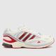 adidas spiritain 2000 trainers in white & red