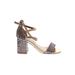 Betsey Johnson Heels: Silver Shoes - Women's Size 7 - Open Toe