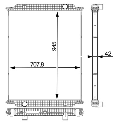 MAHLE Kühler, Motorkühlung Universal für MAN 81061016487 CR 734 000P Image