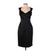 Jessica Simpson Casual Dress - Sheath V-Neck Sleeveless: Black Solid Dresses - Women's Size 4