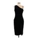 Black Halo Casual Dress - Midi: Black Print Dresses - New - Women's Size 12