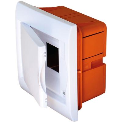 Unterputz schaltschrank 4 module mit weißer rahmen und weißer tür 160x170x75mm IP40 Faeg FG14604