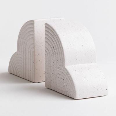 Set aus 2 Buchstützen aus Keramik Belzer Leichter Terrazzo - Sklum Image