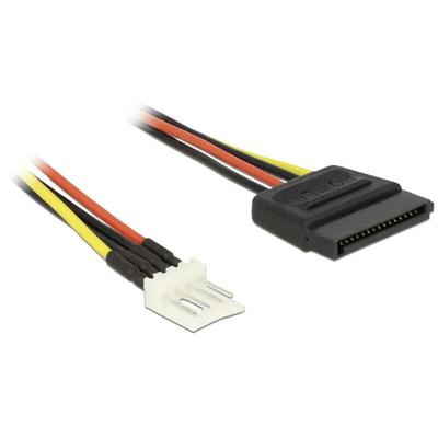 Strom Anschlusskabel [1x SATA-Strom-Stecker 15pol. - 1x Floppy Stecker 4pol.] 0.15 m Schwarz,