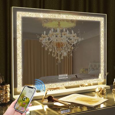 Fenchilin - beleuchteter Spiegel mit Bluetooth-Spiegel kann 3-Lichteffekte für Wand/Desktop Dual