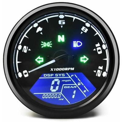 Universeller Motorrad-Kilometerzähler, LCD-Digital-Tachometer, Drehzahlmesser, Messgeräte mit
