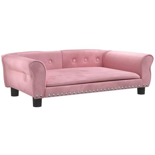 Hundebett Rosa 95x55x30 cm Samt Vidaxl